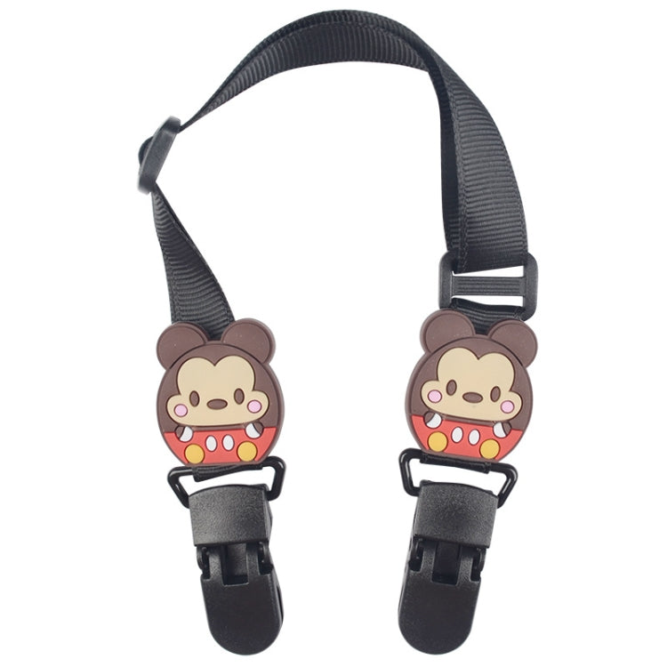 15-30cm Adjustable Baby Handkerchief Clip Infant Drool Towel Clip Cartoon Neck Tissue Clip