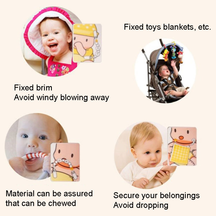 15-30cm Adjustable Baby Handkerchief Clip Infant Drool Towel Clip Cartoon Neck Tissue Clip