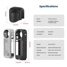 Load image into Gallery viewer, For Insta360 X4 AMagisn Silicone Protective Cover, Body Case + Lens Cover Black, Body Case + Lens Cover Gray, Body Case Black, Body Case Gray, Lens Cover Black, Lens Cover Gray