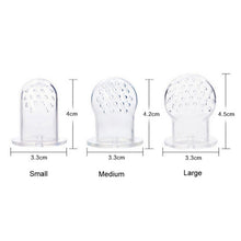 Load image into Gallery viewer, Baby Pacifier Fruit And Vegetable Auxiliary Feeder Baby Bites Feeder Nipples, Large Blue, Medium Blue, Small Blue, Large Green, Medium Green, Small Green, Large Purple, Medium Purple, Small Purple