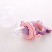 Load image into Gallery viewer, Baby Pacifier Fruit And Vegetable Auxiliary Feeder Baby Bites Feeder Nipples, Large Blue, Medium Blue, Small Blue, Large Green, Medium Green, Small Green, Large Purple, Medium Purple, Small Purple