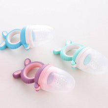 Load image into Gallery viewer, Baby Pacifier Fruit And Vegetable Auxiliary Feeder Baby Bites Feeder Nipples, Large Blue, Medium Blue, Small Blue, Large Green, Medium Green, Small Green, Large Purple, Medium Purple, Small Purple