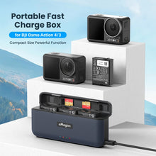 Load image into Gallery viewer, For DJI Action 4 / 3 aMagisn Fast Charge Charging Box Charger Sports Camera Accessories, For DJI Action 4 / 3
