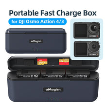 Load image into Gallery viewer, For DJI Action 4 / 3 aMagisn Fast Charge Charging Box Charger Sports Camera Accessories, For DJI Action 4 / 3
