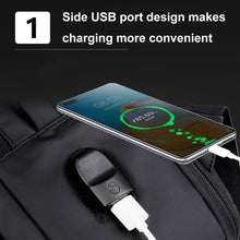 Load image into Gallery viewer, Expandable Business Waterproof Laptop Backpack With USB Port
