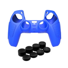 Load image into Gallery viewer, For PS5 Gamepad Silicone Protective Case Anti-Skid Soft Silicone Cover, White, Blue, Black, White+2 Hats, Blue+2 Hats, Black+2 Hats, White+8 Hats, Blue+8 Hats, Black+8 Hats