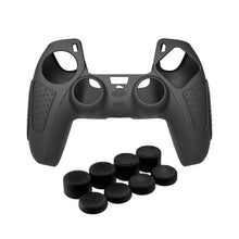 Load image into Gallery viewer, For PS5 Gamepad Silicone Protective Case Anti-Skid Soft Silicone Cover, White, Blue, Black, White+2 Hats, Blue+2 Hats, Black+2 Hats, White+8 Hats, Blue+8 Hats, Black+8 Hats