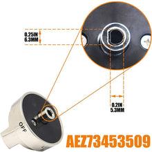 Load image into Gallery viewer, Oven Stove Knob Assembly For AEZ73453509/AEZ72909008, 1pcs 6.3mm D Shape