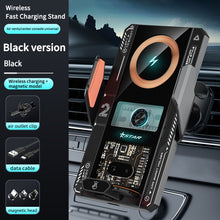Load image into Gallery viewer, 15W QI Protocol Wireless Car Charger Smart Induction Phone Holder, Black, Silver