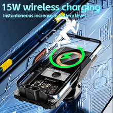 Load image into Gallery viewer, 15W QI Protocol Wireless Car Charger Smart Induction Phone Holder, Black, Silver