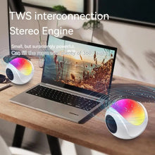 Load image into Gallery viewer, SY-688 TWS RGB Colorful Light Mini Card Bluetooth Speaker, SY-688 White