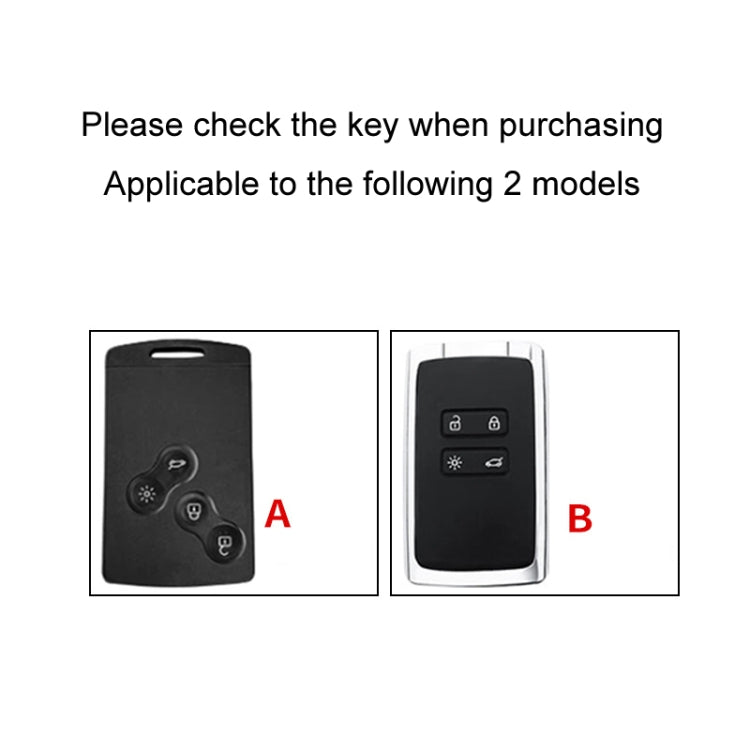 For Renault Car Key Cover Multifunctional Keychain Anti-lost Number Plate, A, B