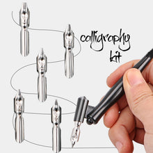 Load image into Gallery viewer, Calligraphy Pen Set Inclined Bar Dip Pen Manga Cartoon Pen With 5 Pen Nib