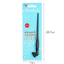 Load image into Gallery viewer, Calligraphy Pen Set Inclined Bar Dip Pen Manga Cartoon Pen With 5 Pen Nib