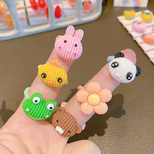 Load image into Gallery viewer, 10pcs /Set Children Lovely Hair Bands Ring Baby Small Unbreakable Hair Headband, Flowers 1, Avocado, Fruits And Vegetables, Flowers 2, Colorful Eight Petal Flowers, Pink Candy, Frog Animals, Ice Cream, Watermelon Fruits, Transparent Daisies, Cream Colo...