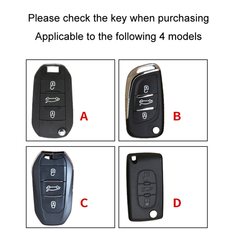 For Citroen Car Key Cover Multifunctional Keychain Anti-lost Number Plate, A, B, C, D