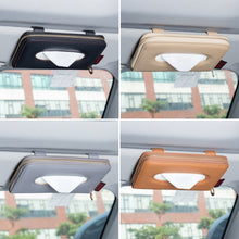 Load image into Gallery viewer, Car Sun Visor Skylight Hanging Tissue Box, H055 Black, H053 Beige, H052 Gray, H051 Brown