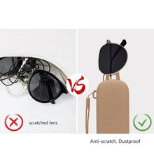 Load image into Gallery viewer, Magnetic Portable With Lanyard Sunglasses Protective Case Silicone Eyeglasses Storage Bag