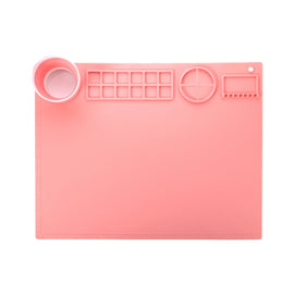 50x40cm Silicone Double Bowl Painting Pad Graffiti Oil Painting Mat Erasable and Washable Silicone Pad