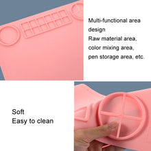 Load image into Gallery viewer, 50x40cm Silicone Double Bowl Painting Pad Graffiti Oil Painting Mat Erasable and Washable Silicone Pad