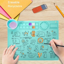 Load image into Gallery viewer, 50x40cm Silicone Double Bowl Painting Pad Graffiti Oil Painting Mat Erasable and Washable Silicone Pad