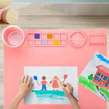 Load image into Gallery viewer, 50x40cm Silicone Double Bowl Painting Pad Graffiti Oil Painting Mat Erasable and Washable Silicone Pad