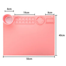 Load image into Gallery viewer, 50x40cm Silicone Double Bowl Painting Pad Graffiti Oil Painting Mat Erasable and Washable Silicone Pad