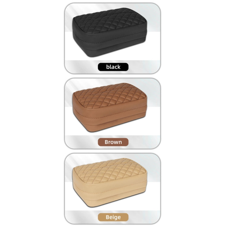 Car Sun Visor Armrest Box Back Hanging Tissue Box, Black, Beige, Brown