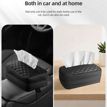 Load image into Gallery viewer, Car Sun Visor Armrest Box Back Hanging Tissue Box, Black, Beige, Brown