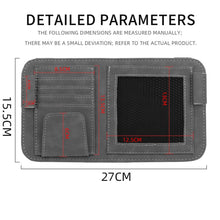 Load image into Gallery viewer, Car Sun Visor Bill Holder Glasses Clip Storage Bag