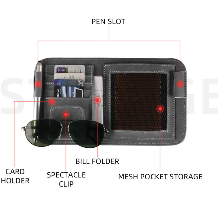 Car Sun Visor Bill Holder Glasses Clip Storage Bag