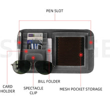 Load image into Gallery viewer, Car Sun Visor Bill Holder Glasses Clip Storage Bag