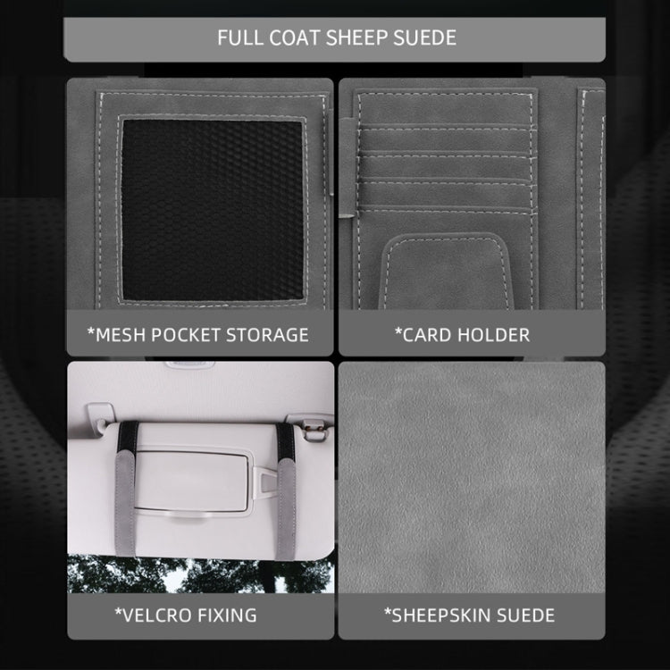 Car Sun Visor Bill Holder Glasses Clip Storage Bag
