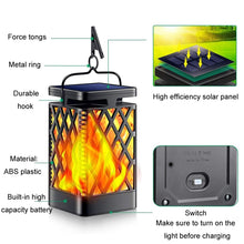 Load image into Gallery viewer, Skeleton Diamond Simulation Flame Lights Outdoor Solar LED Garden Light, 0.6W