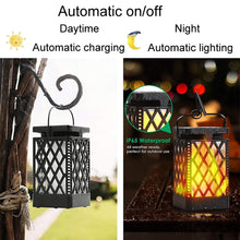 Load image into Gallery viewer, Skeleton Diamond Simulation Flame Lights Outdoor Solar LED Garden Light, 0.6W