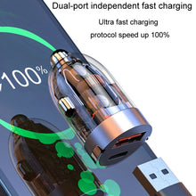 Load image into Gallery viewer, Vehicle Mini Invisible Dual-Port Charger Car Cigarette Lighter, 120W