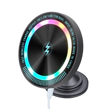 Load image into Gallery viewer, Magsafe 15W Magnetic Colorful Light Wireless Charging Mobile Phone Holder, A9 Air Outlet Dark Gray, A9 Air Outlet Silver, A9 Adhesive Dark Gray