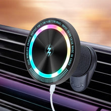Load image into Gallery viewer, Magsafe 15W Magnetic Colorful Light Wireless Charging Mobile Phone Holder, A9 Air Outlet Dark Gray, A9 Air Outlet Silver, A9 Adhesive Dark Gray