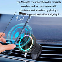 Load image into Gallery viewer, Magsafe 15W Magnetic Colorful Light Wireless Charging Mobile Phone Holder, A9 Air Outlet Dark Gray, A9 Air Outlet Silver, A9 Adhesive Dark Gray