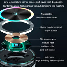 Load image into Gallery viewer, Magsafe 15W Magnetic Colorful Light Wireless Charging Mobile Phone Holder, A9 Air Outlet Dark Gray, A9 Air Outlet Silver, A9 Adhesive Dark Gray