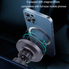 Load image into Gallery viewer, Magsafe 15W Magnetic Colorful Light Wireless Charging Mobile Phone Holder, A9 Air Outlet Dark Gray, A9 Air Outlet Silver, A9 Adhesive Dark Gray