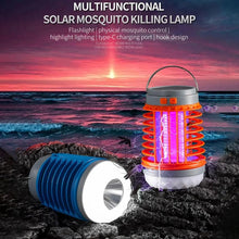 Load image into Gallery viewer, E-SMARTER W890-1 Solar LED Electric Shock Mosquito Light Outdoor USB Rechargeable Lighting Mosquito Trap, Orange, Blue