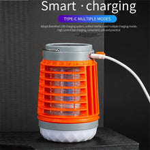 Load image into Gallery viewer, E-SMARTER W890-1 Solar LED Electric Shock Mosquito Light Outdoor USB Rechargeable Lighting Mosquito Trap, Orange, Blue