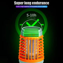 Load image into Gallery viewer, E-SMARTER W890-1 Solar LED Electric Shock Mosquito Light Outdoor USB Rechargeable Lighting Mosquito Trap, Orange, Blue
