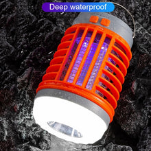 Load image into Gallery viewer, E-SMARTER W890-1 Solar LED Electric Shock Mosquito Light Outdoor USB Rechargeable Lighting Mosquito Trap, Orange, Blue