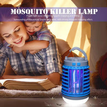 Load image into Gallery viewer, E-SMARTER W890-1 Solar LED Electric Shock Mosquito Light Outdoor USB Rechargeable Lighting Mosquito Trap, Orange, Blue