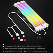 Load image into Gallery viewer, AOSOR Al200 Neon Cable Computer Motherboard Graphics Card Glow Board Power Supply Line Decoration, AL200