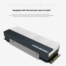 Load image into Gallery viewer, COOLMOON CM-M2A M.2 2280 Solid State Drive Cooler 5V ARGB Hard Drive Heatsink, CM-M2A