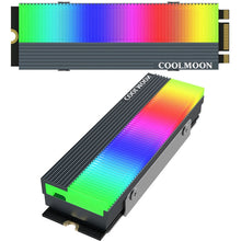 Load image into Gallery viewer, COOLMOON CM-M2A M.2 2280 Solid State Drive Cooler 5V ARGB Hard Drive Heatsink, CM-M2A