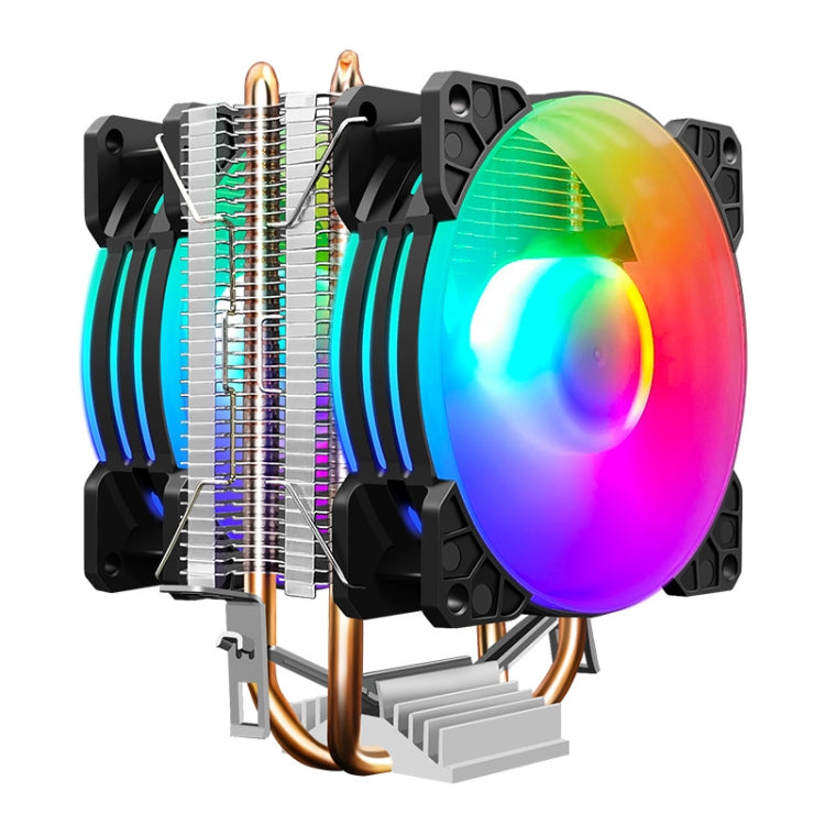 COOLMOON Frost Double Copper Tube CPU Fan Desktop PC Illuminated Silent AMD Air-Cooled Cooler, P2 Magic Moon Edition Single Fan, P22 Magic Moon Edition Double Fan, P2 Streamline Edition Single Fan, P22 Streamline Edition Double Fan